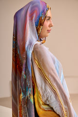 Watermark Modal Shawls - Shades of Light Blue