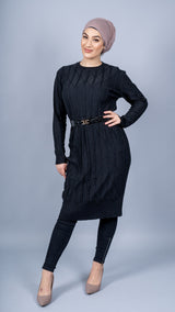 Cable Knitted Midi Dress -  Modelle