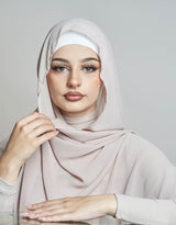 Square Chiffon Shawl - Shades of Nude