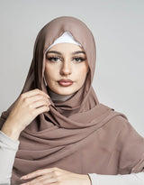 Square Chiffon Shawl - Shades of Nude