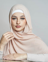 Square Chiffon Shawl - Shades of Nude