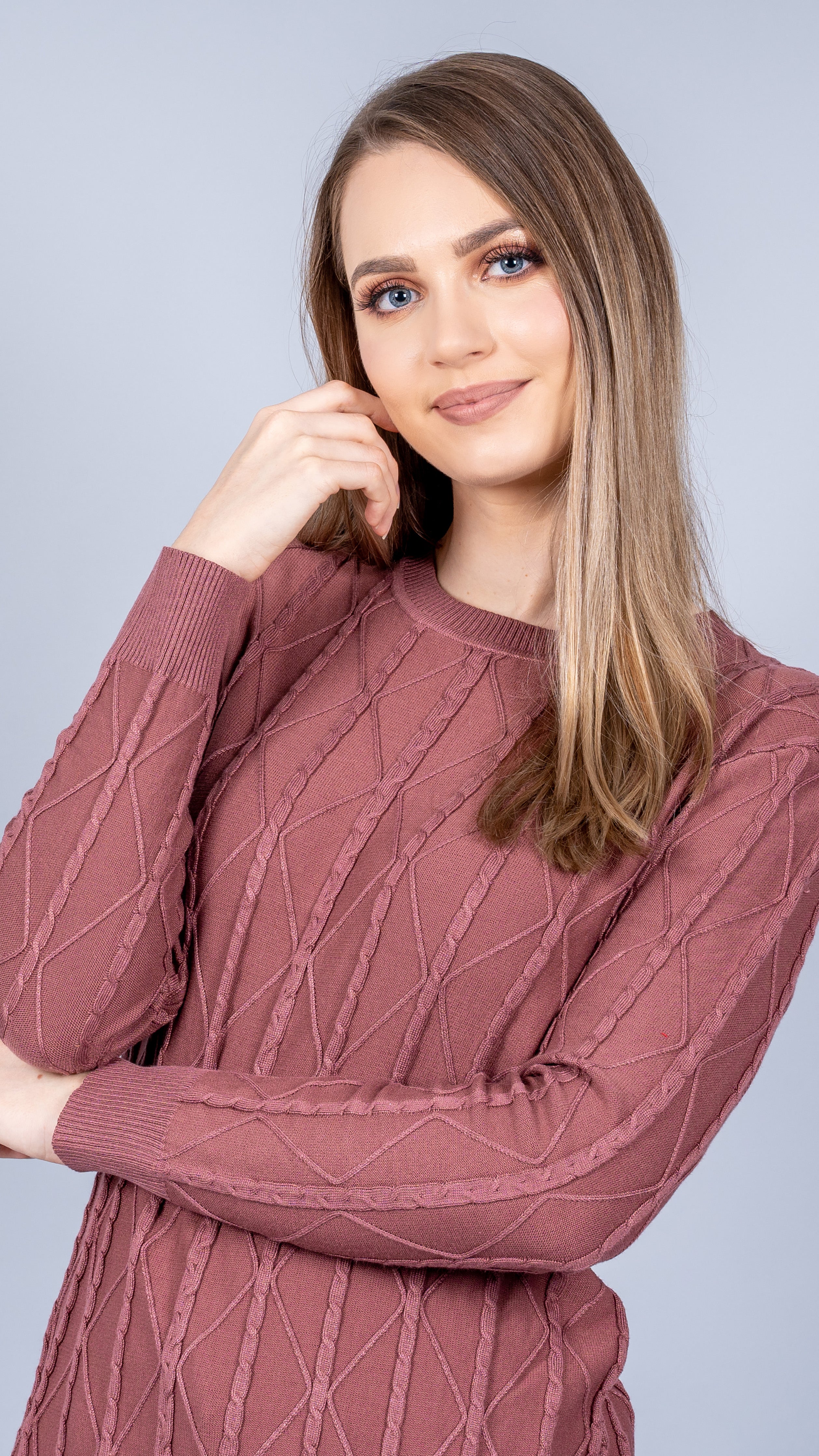 Cable Knitted Midi Dress -  Modelle