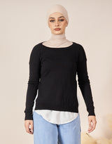 5763BLK-knit-blouse