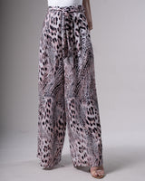 Leopard Print Wide-leg Pants
