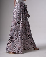 Leopard Print Wide-leg Pants