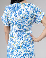 Blue Paisley Wrap Dress -  Modelle