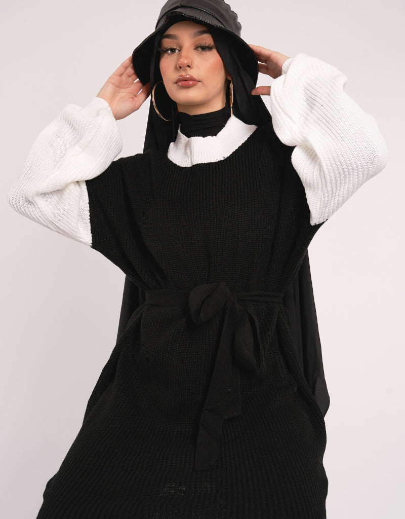 KN00067BlackWhite-knit-top