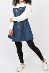 M00349STWhite-top-with-denim-top-shirt