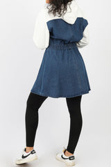 M00349STWhite-top-with-denim-top-shirt