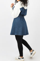 M00349STWhite-top-with-denim-top-shirt