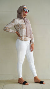 M7300-1BohoBeigePrint-blouse-top