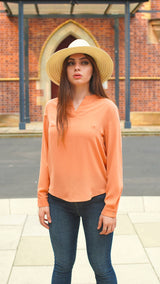 M7300Peach-blouse-top