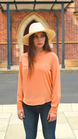 M7300Peach-blouse-top