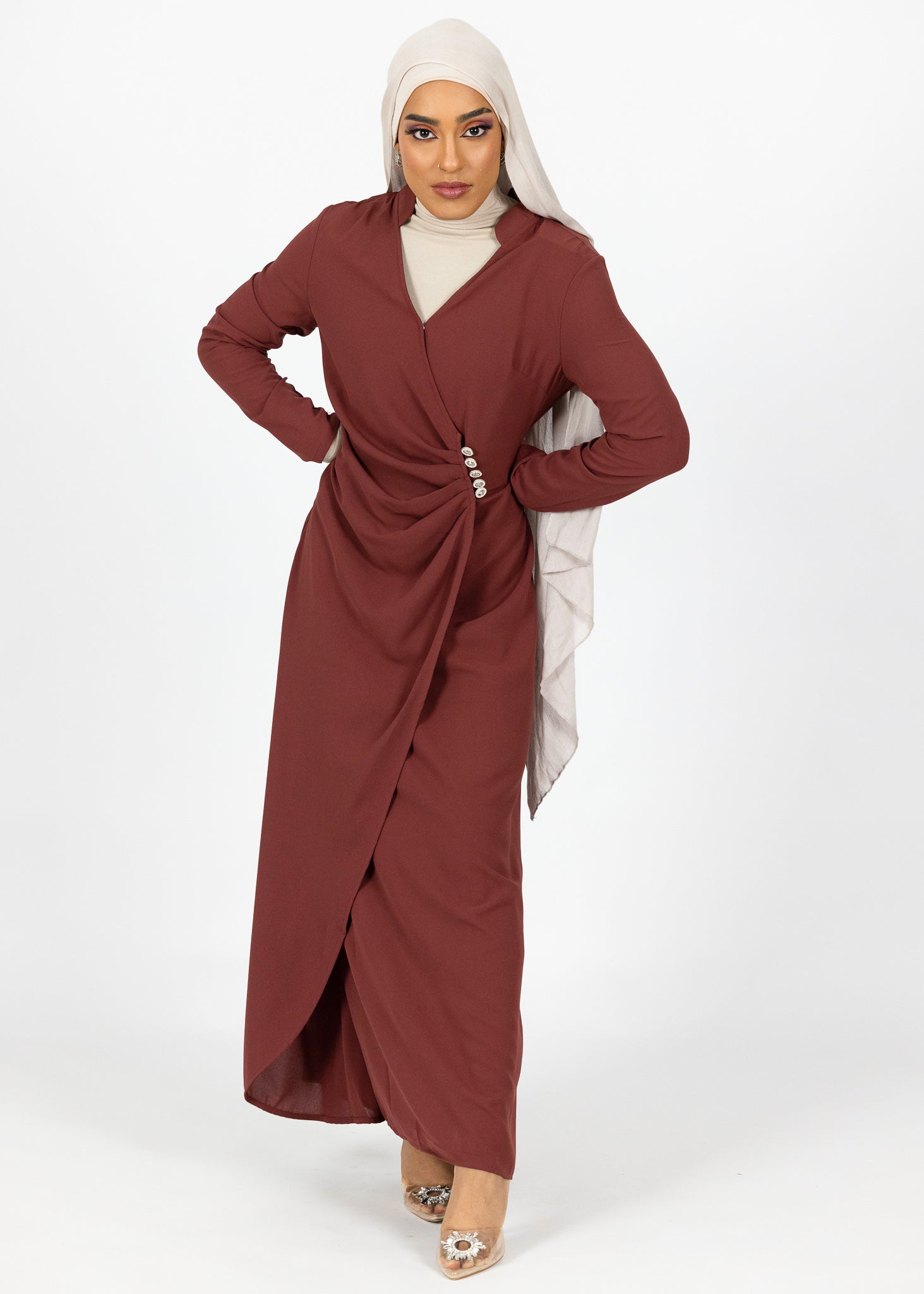 M7879Chocolate-dress-abaya