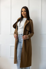 M8039Coffee-trench-jacket