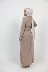 M8069Mocha-abaya-dress