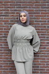 M8104Khaki-blouse-top