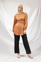 M8219Peach-blouse-top