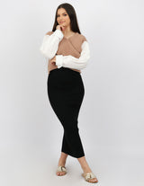 MDL00011Blk-skirt-knit
