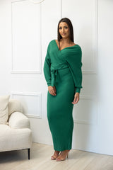 MZC001Green-dress-knit