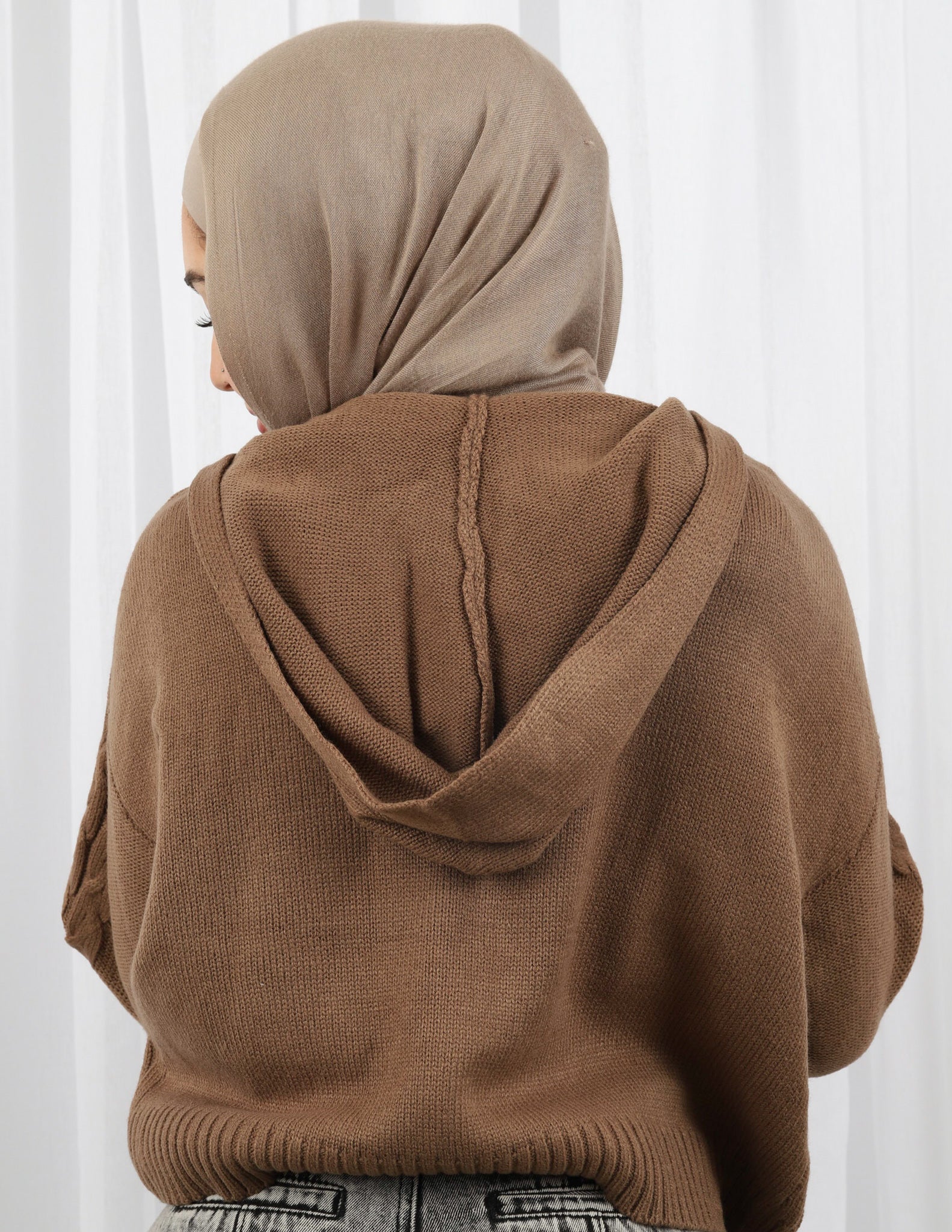 Crop Hooded Knit Top