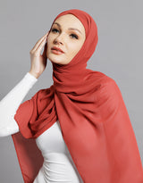Chiffon Shawl - Shades of Red