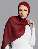 Chiffon Shawl - Shades of Red