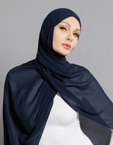 Chiffon Shawl - Dark Navy