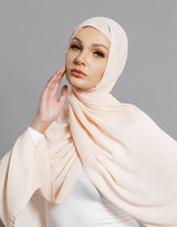 Chiffon Shawl - Light Nude Beige