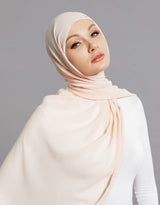 Chiffon Shawl - Light Nude Beige