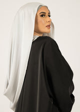 Cotton Tassleless Shawl - Shades of White