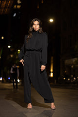 SM7882Black-top-pants-outfit-set