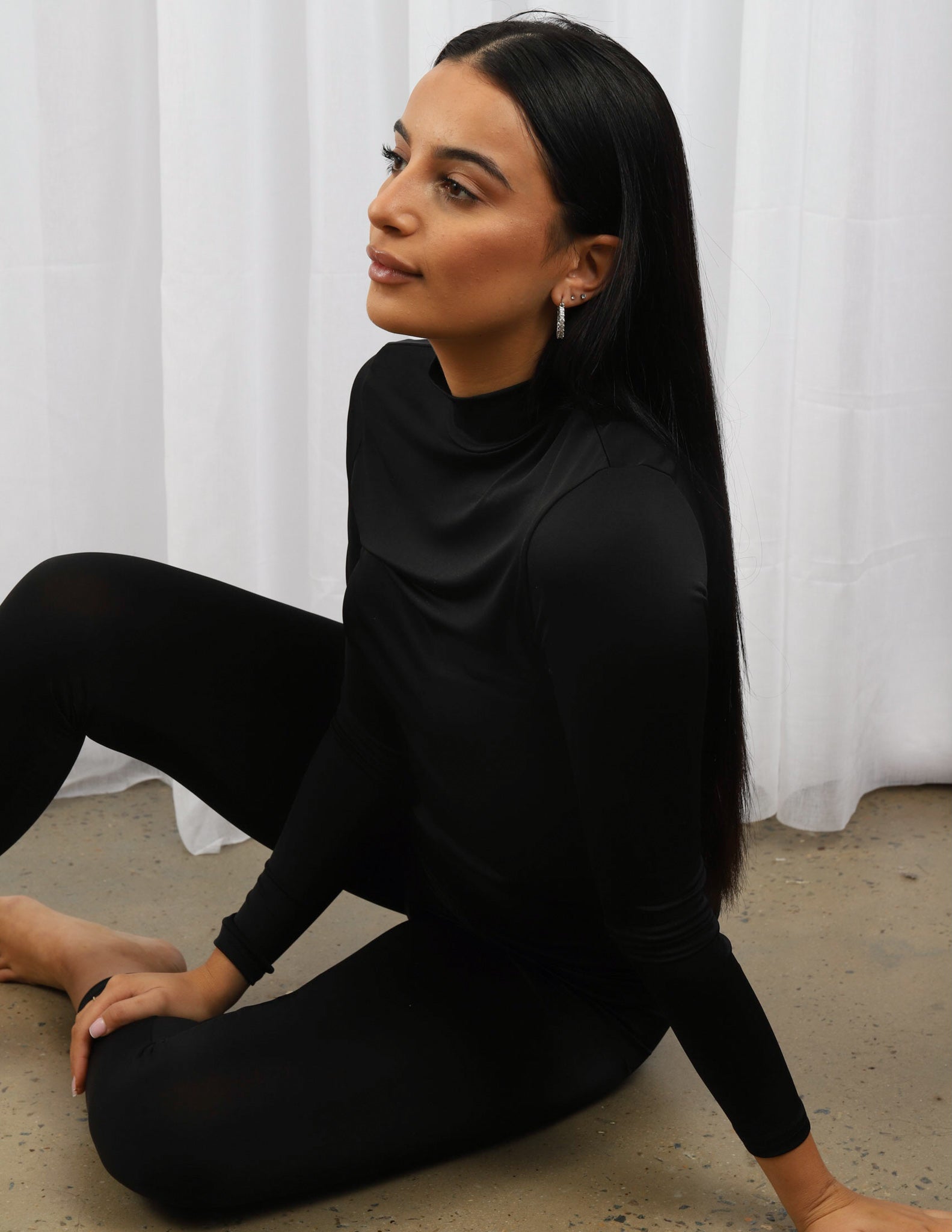 Luxe Lycra High Neck Body Top