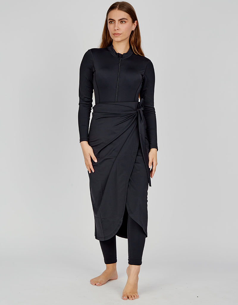 SW1010-Black-swim-sarong-skirt