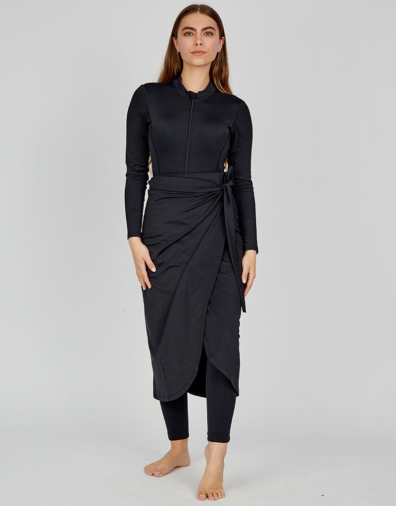 SW1010-Black-swim-sarong-skirt