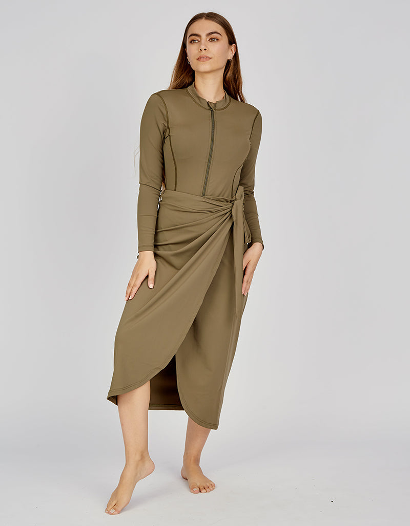 SW1010-Khaki-swim-sarong-skirt