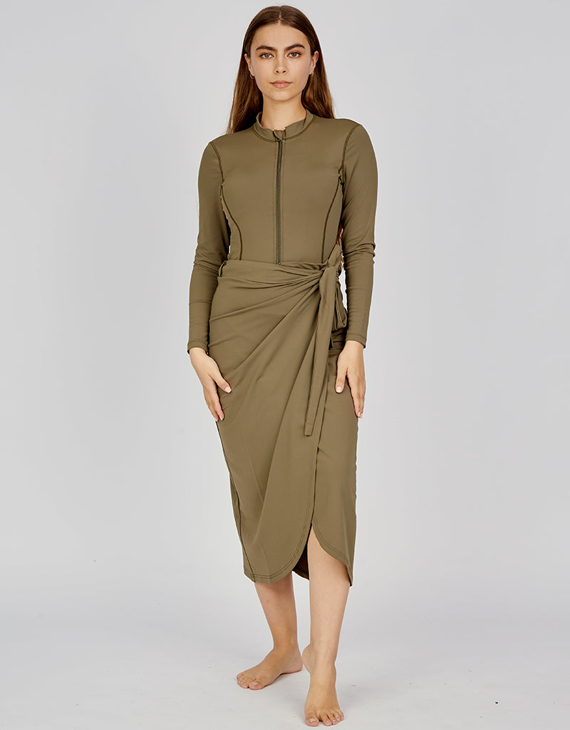 SW1010-Khaki-swim-sarong-skirt