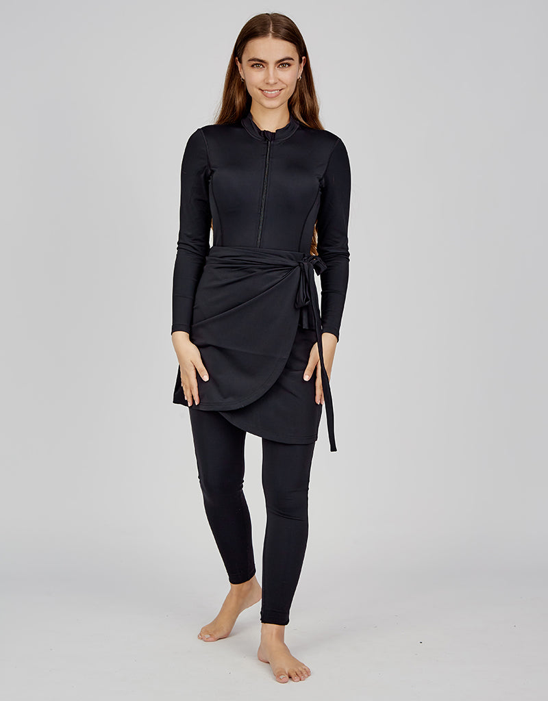 SW1010HALF-Black-swim-sarong-skirt
