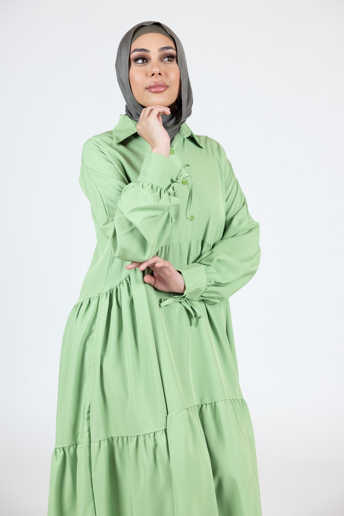 WS00373Green-dress-abaya