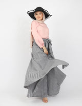 WS6127Check-skirt