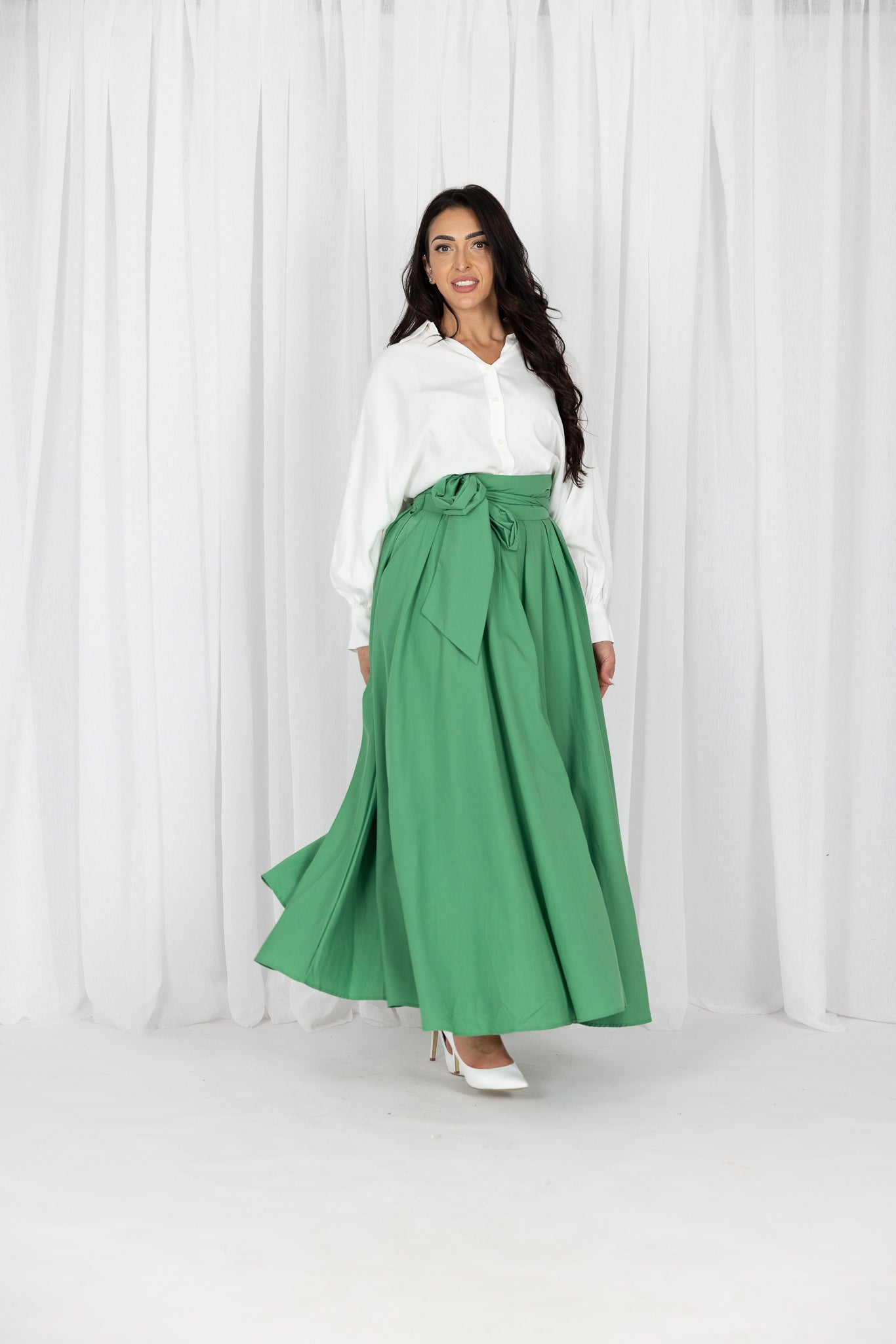 WS6127Green-skirt