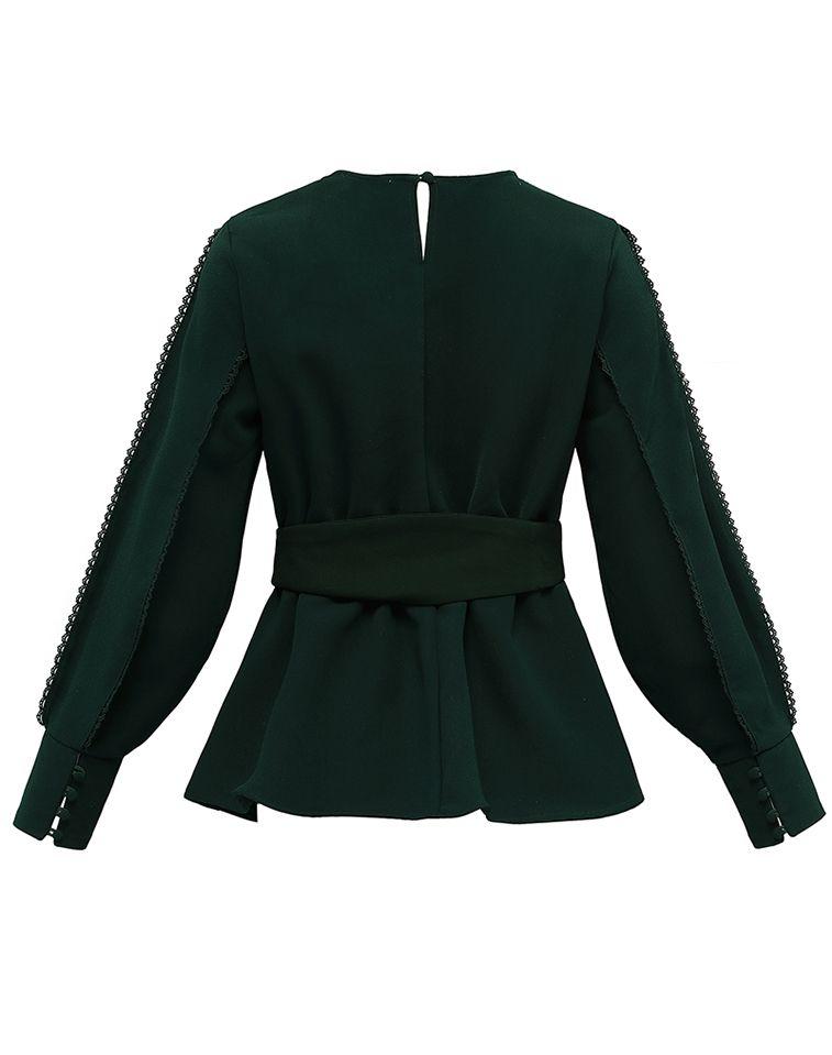 WS6456EGreen-blouse-top