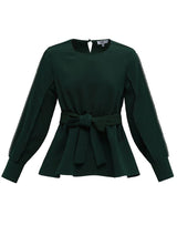 WS6456EGreen-blouse-top
