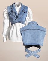 Denim Wrap Vest