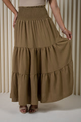 Dina Elastic Waist Skirt