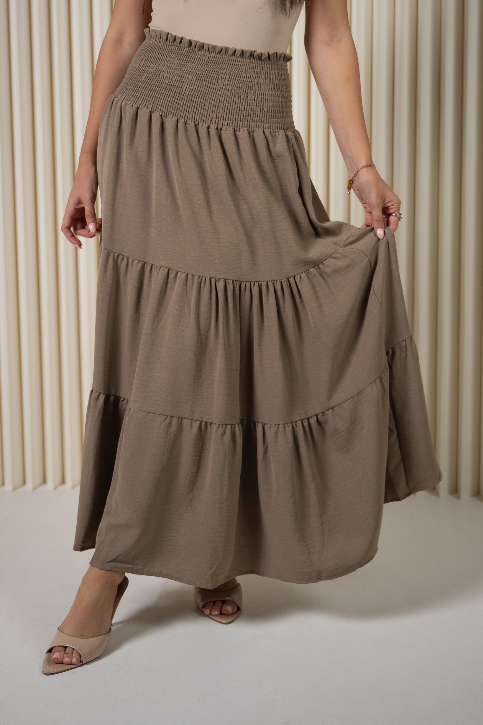 Dina Elastic Waist Skirt