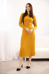200850M-Mustard-dress-abaya-knit