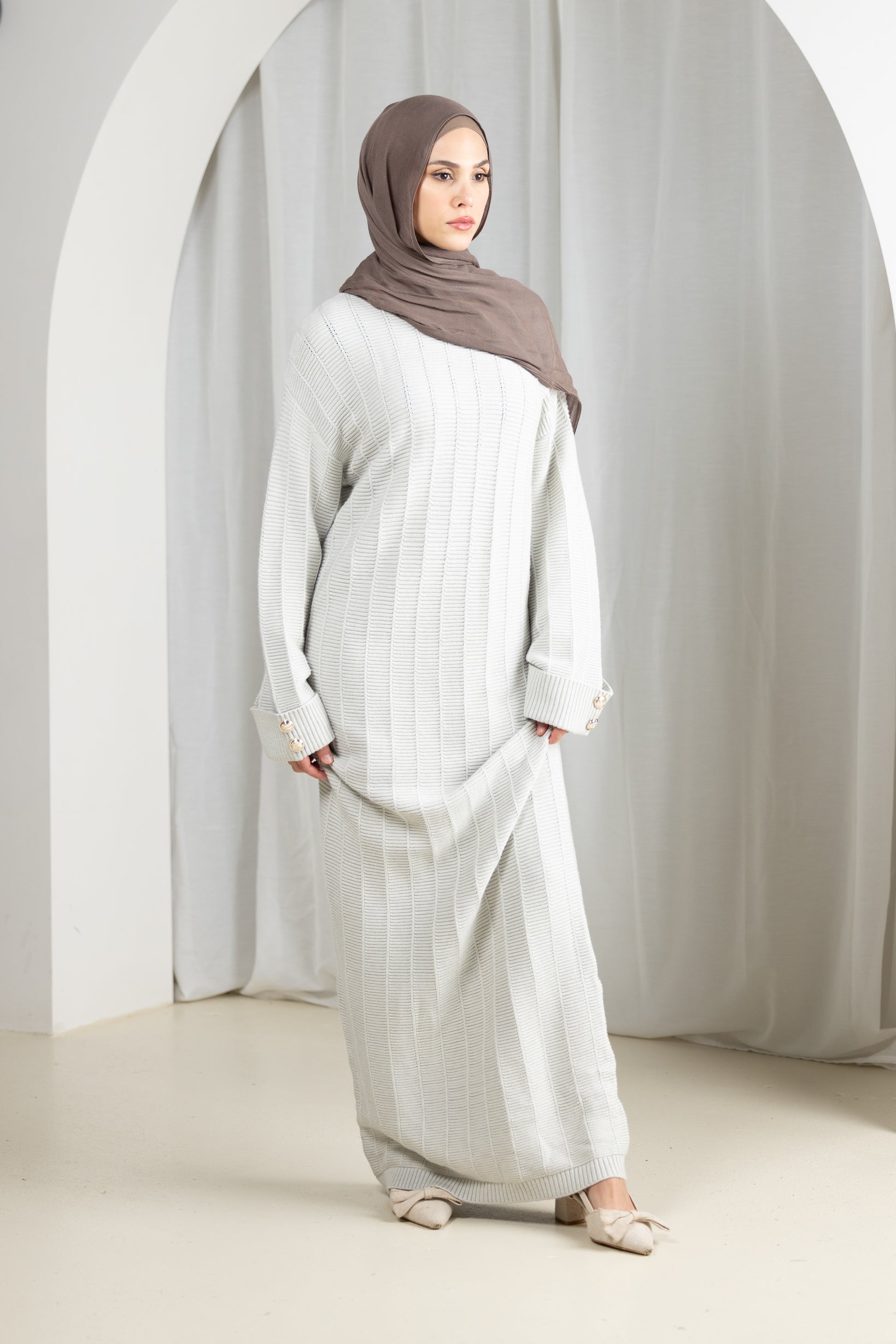 2142-GRY-dress-abaya-knit