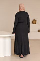 Clara Pleated Knit Dress