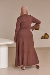 Clara Pleated Knit Dress